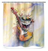 Tambourine's Twinkling Tidal Tunes Shower Curtain